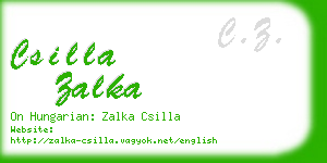 csilla zalka business card